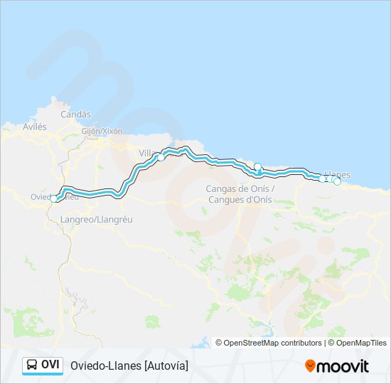 Mapa de OVI de autobús