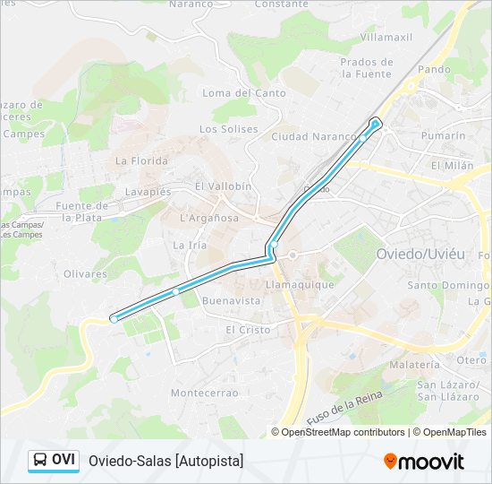 Mapa de OVI de autobús