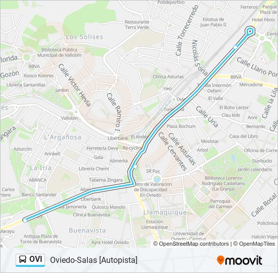 Mapa de OVI de autobús