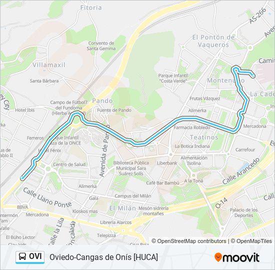 Mapa de OVI de autobús