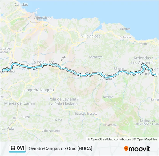 OVI Bus Line Map
