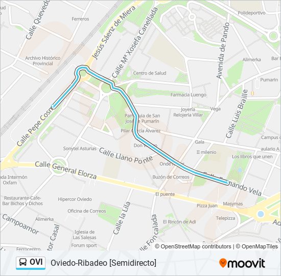 OVI bus Mapa de línia