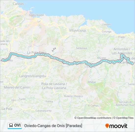 OVI Bus Line Map