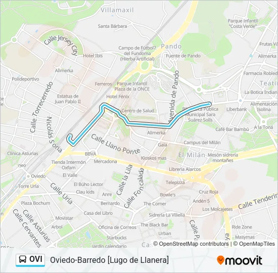 OVI Bus Line Map