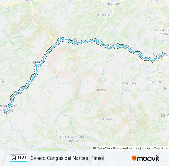 Mapa de OVI de autobús