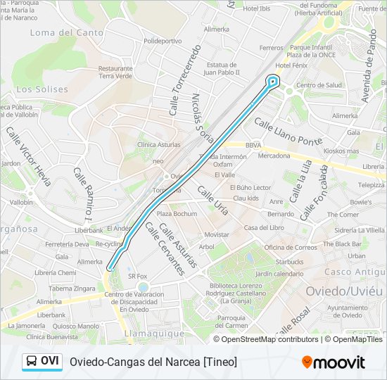 Mapa de OVI de autobús