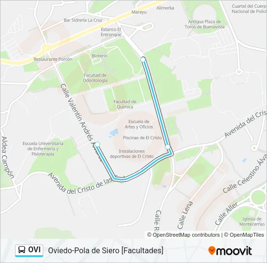 OVI Bus Line Map