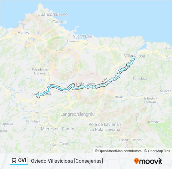 OVI Bus Line Map
