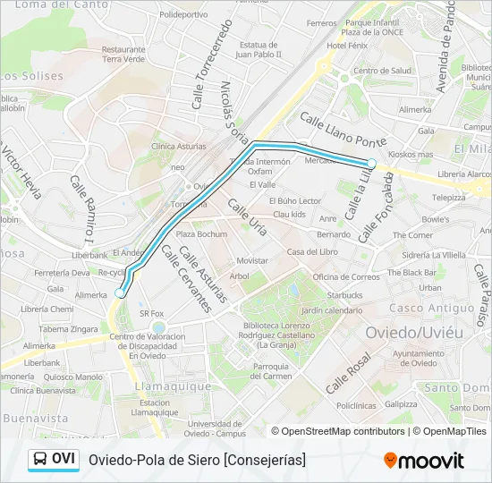 OVI Bus Line Map