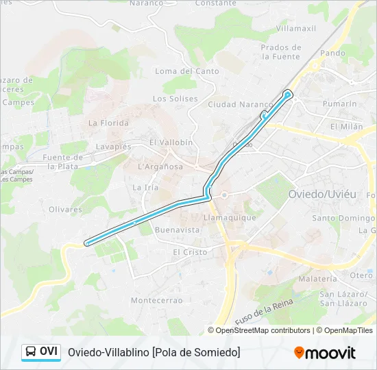 OVI Bus Line Map
