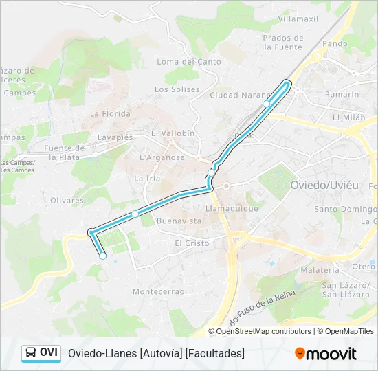OVI Bus Line Map