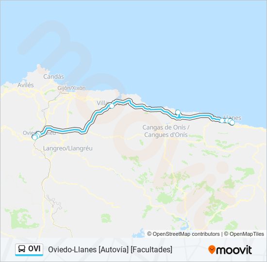 OVI bus Mapa de línia