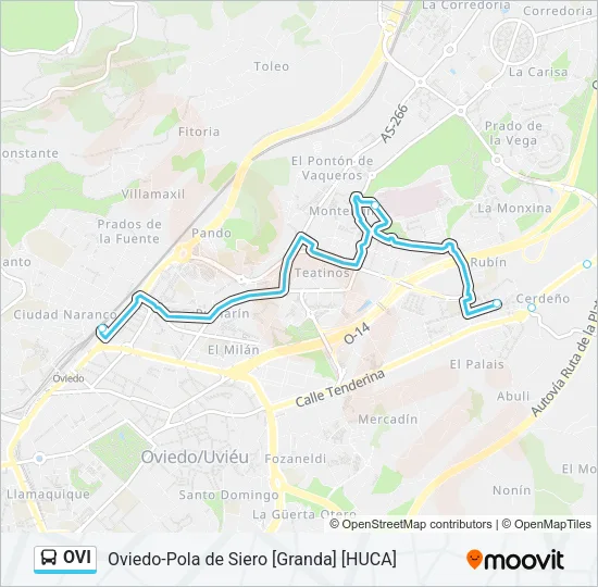 OVI Bus Line Map