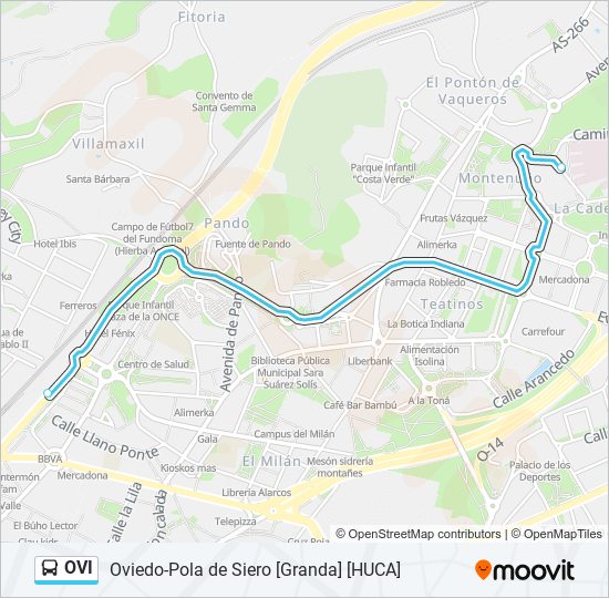 OVI bus Mapa de línia