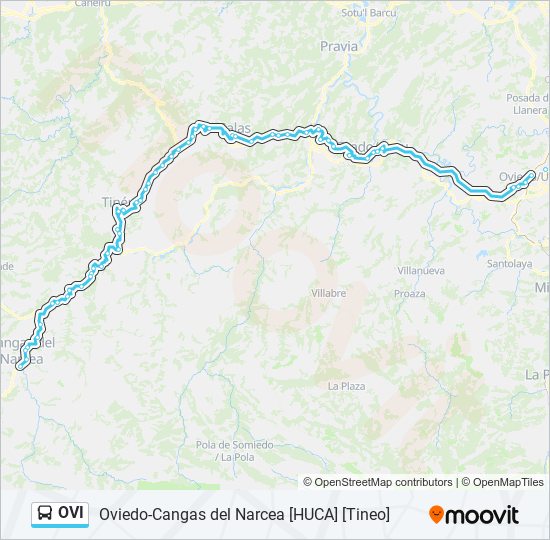 OVI bus Mapa de línia