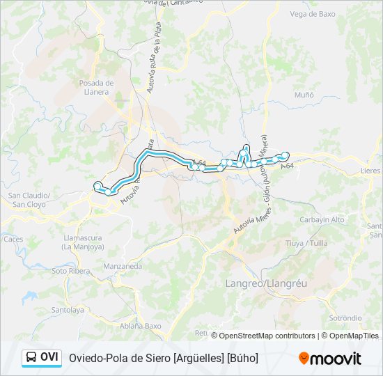 OVI bus Mapa de línia