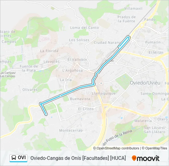 OVI Bus Line Map