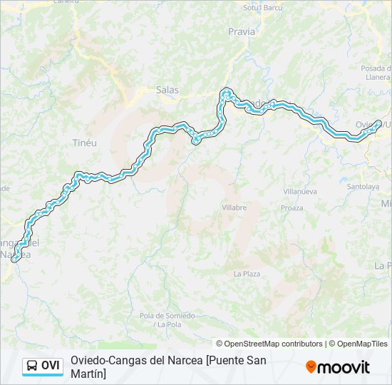 OVI bus Mapa de línia