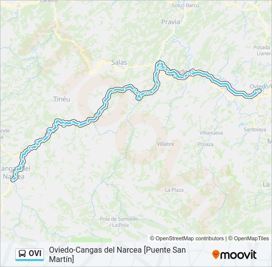 Mapa de OVI de autobús