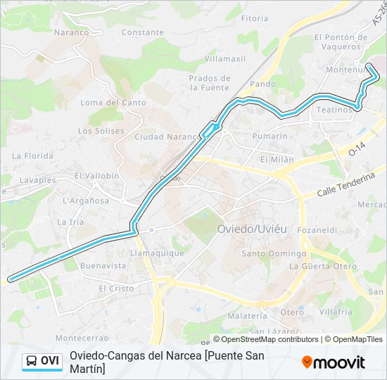 OVI bus Mapa de línia