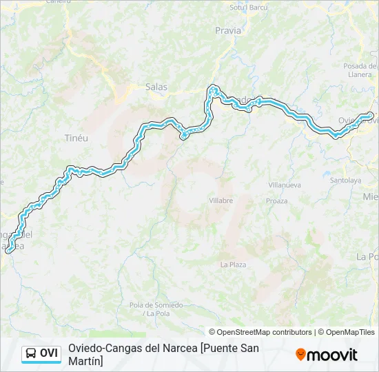 OVI Bus Line Map