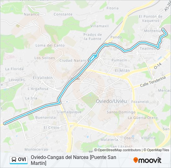 OVI bus Mapa de línia