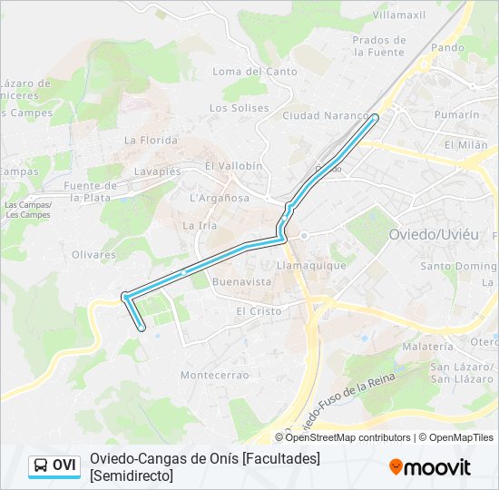 OVI bus Mapa de línia