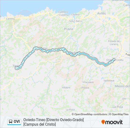 Mapa de OVI de autobús