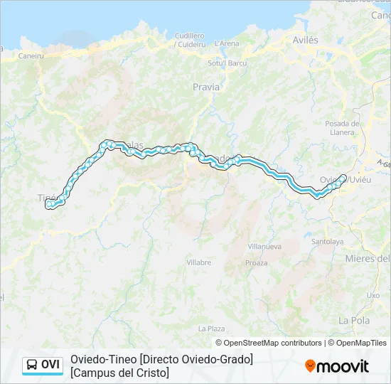 OVI Bus Line Map