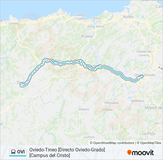 OVI bus Mapa de línia