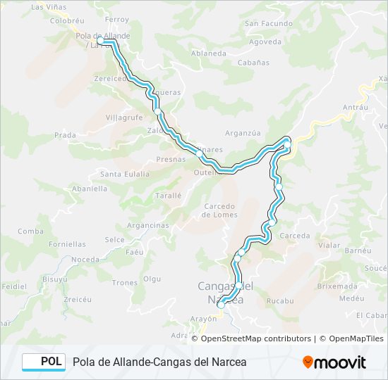 POL bus Mapa de línia