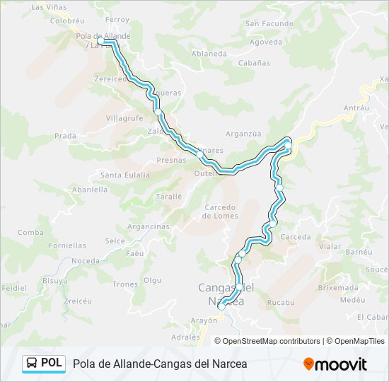 Mapa de POL de autobús