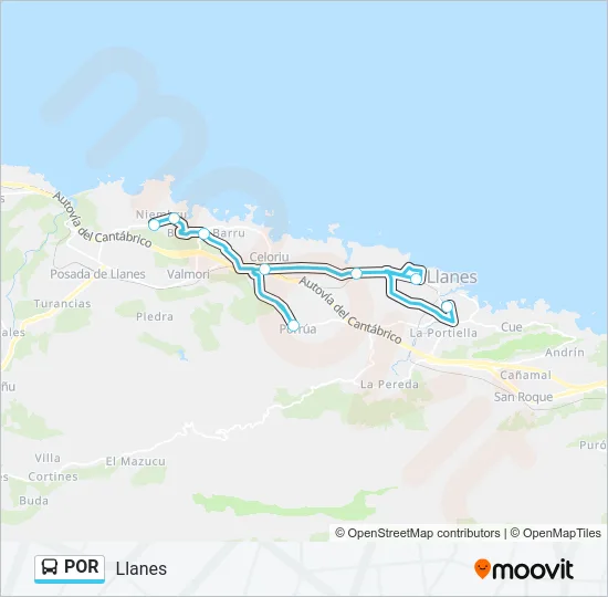 POR Bus Line Map