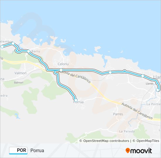 POR bus Line Map