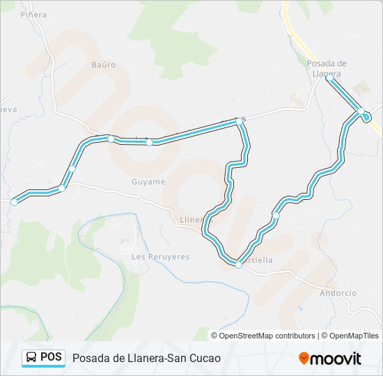 POS bus Mapa de línia