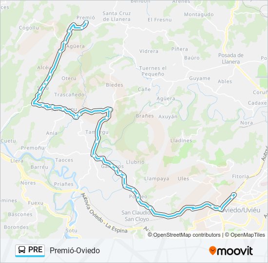 PRE bus Line Map