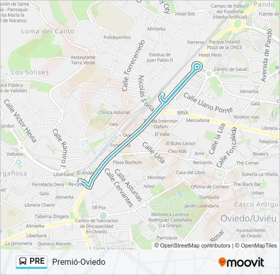 PRE Bus Line Map