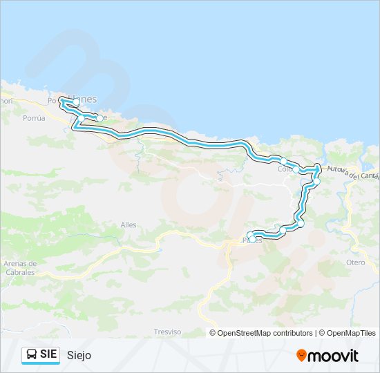 SIE bus Mapa de línia