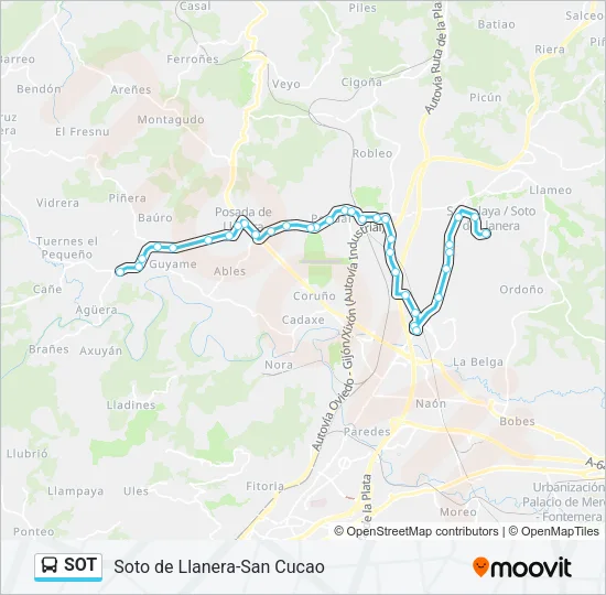 SOT Bus Line Map