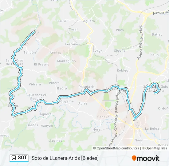 SOT Bus Line Map