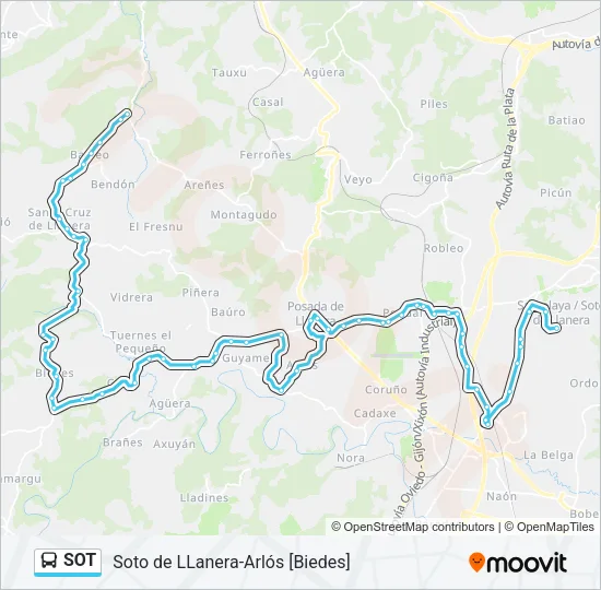 SOT Bus Line Map