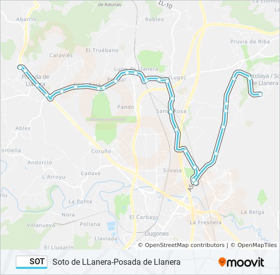 Mapa de SOT de autobús