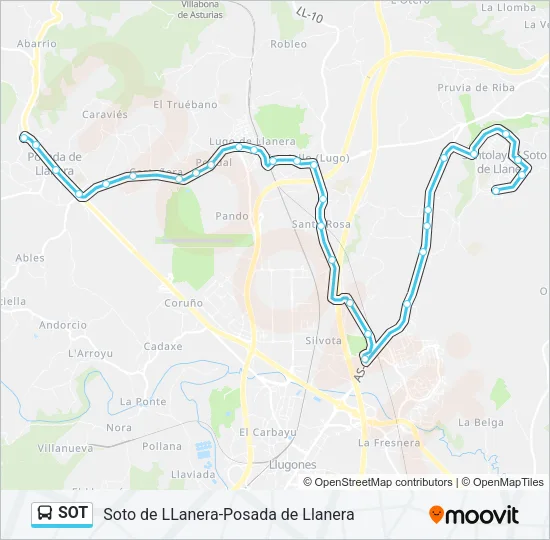 SOT Bus Line Map