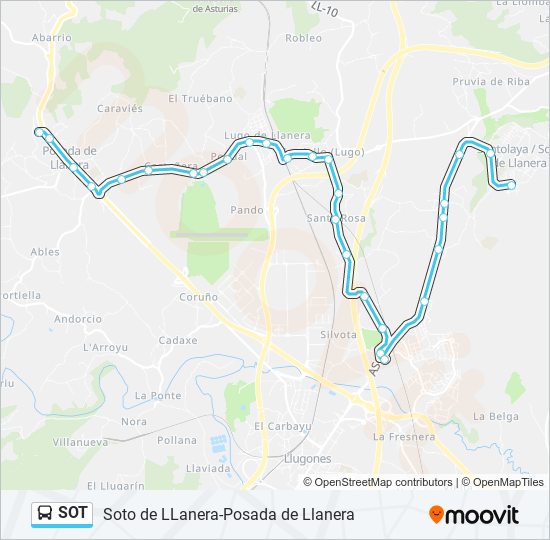 SOT bus Line Map