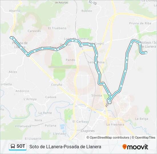 SOT Bus Line Map