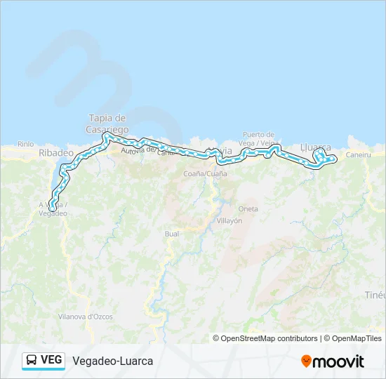 VEG Bus Line Map