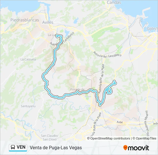 VEN Bus Line Map