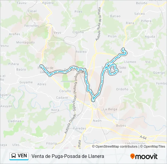 VEN Bus Line Map