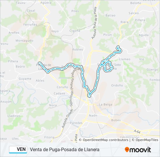 Mapa de VEN de autobús