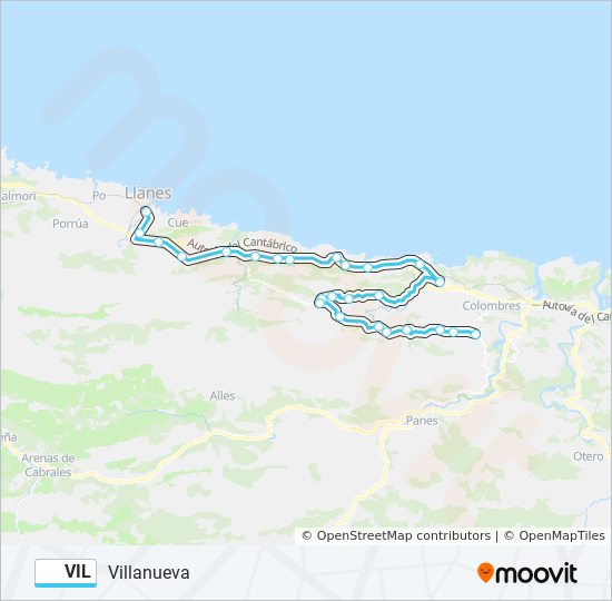 Mapa de VIL de autobús